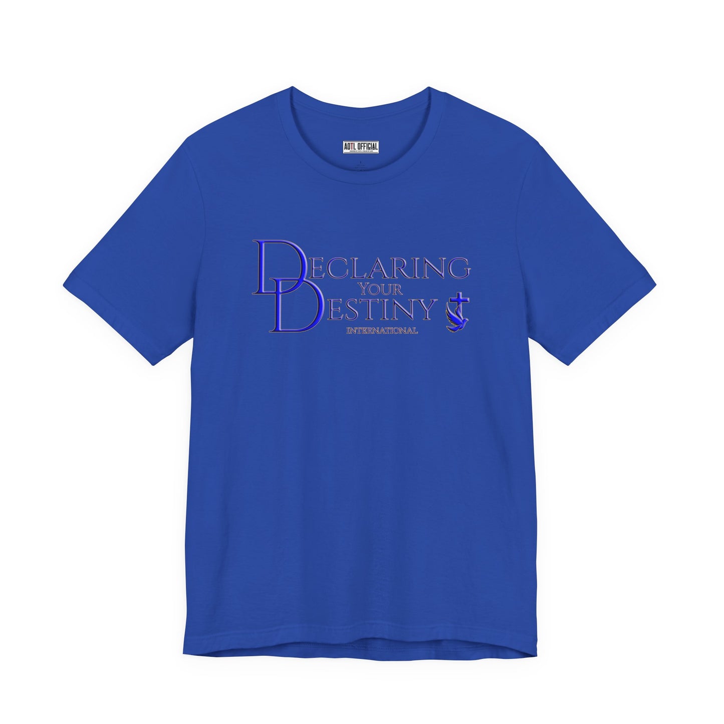 Declaring Your Destiny Blue and Gold logo t-shirt