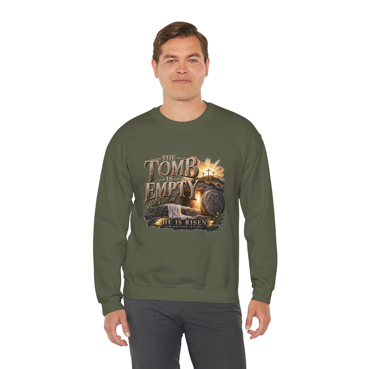 The Tomb Is Empty — Matthew 28:6 Christian  Sweatshirt