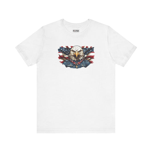 Defender of Liberty  Christian Patriotic Unisex Short Sleeve Tee
