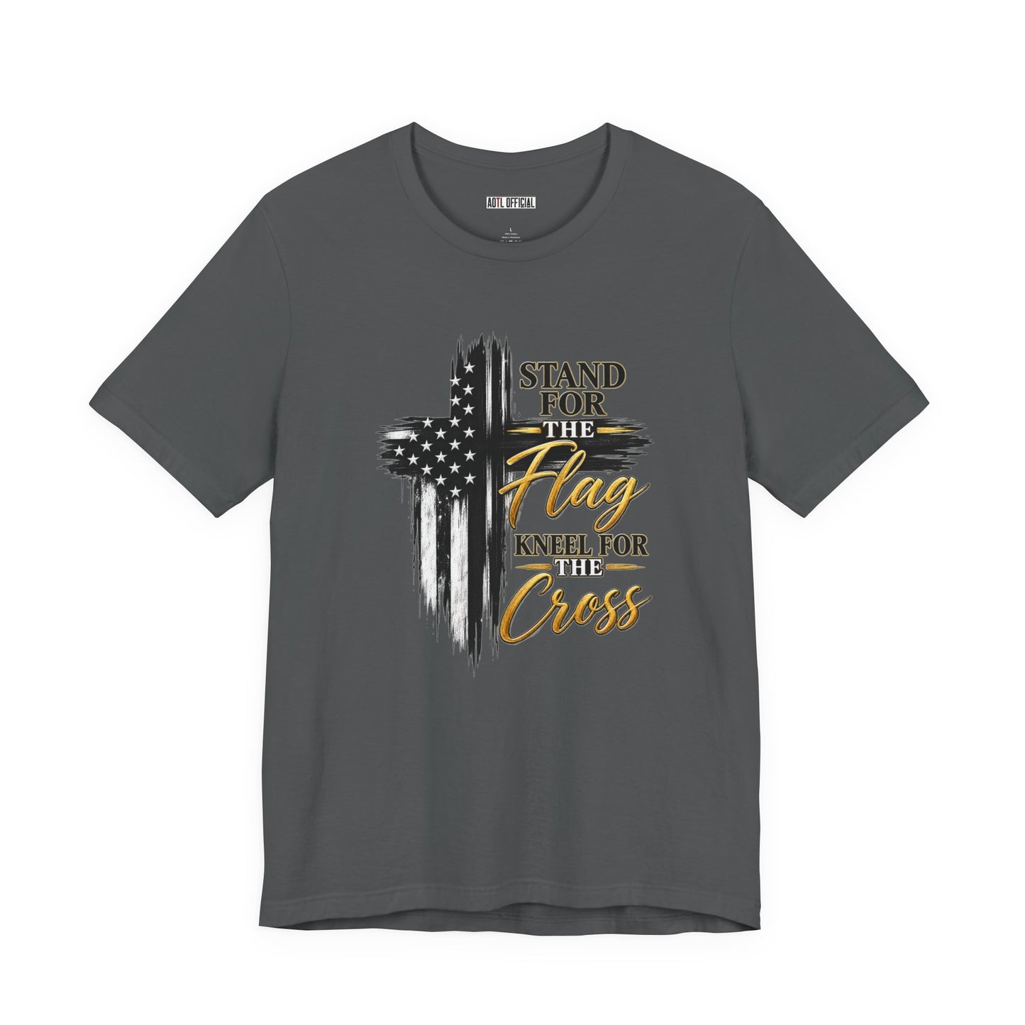 Stand for the Flag, Kneel for the Cross Christian T-shirt