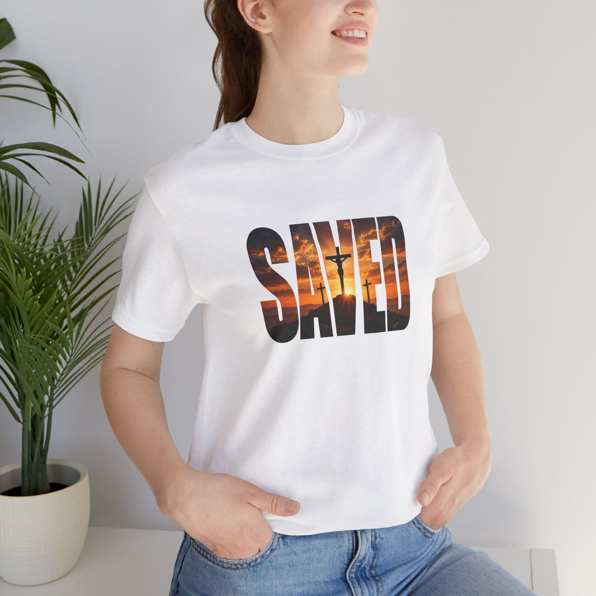 Saved — By the Cross Christian T-shirt