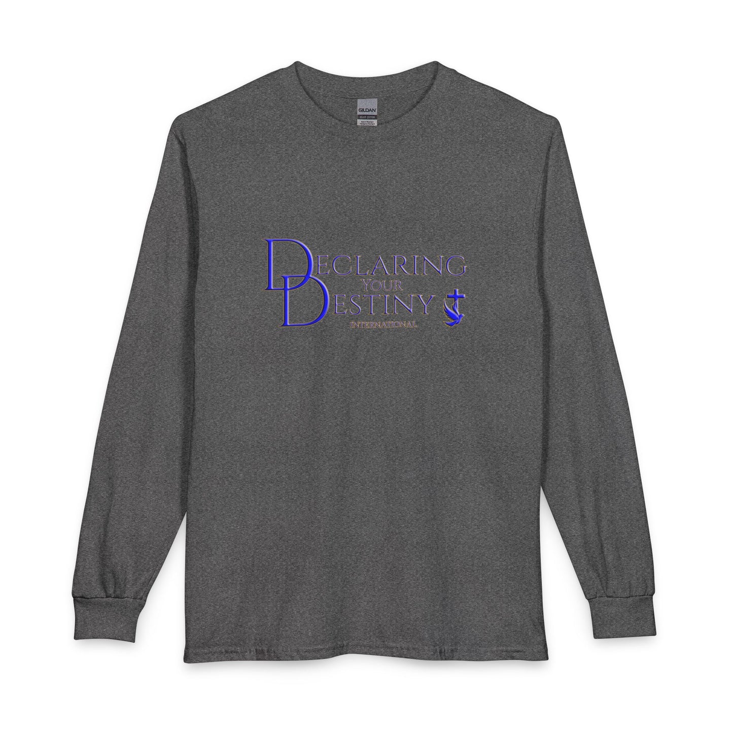 Declaring Your Destiny Blue and Gold logo Long Sleeve Shirt