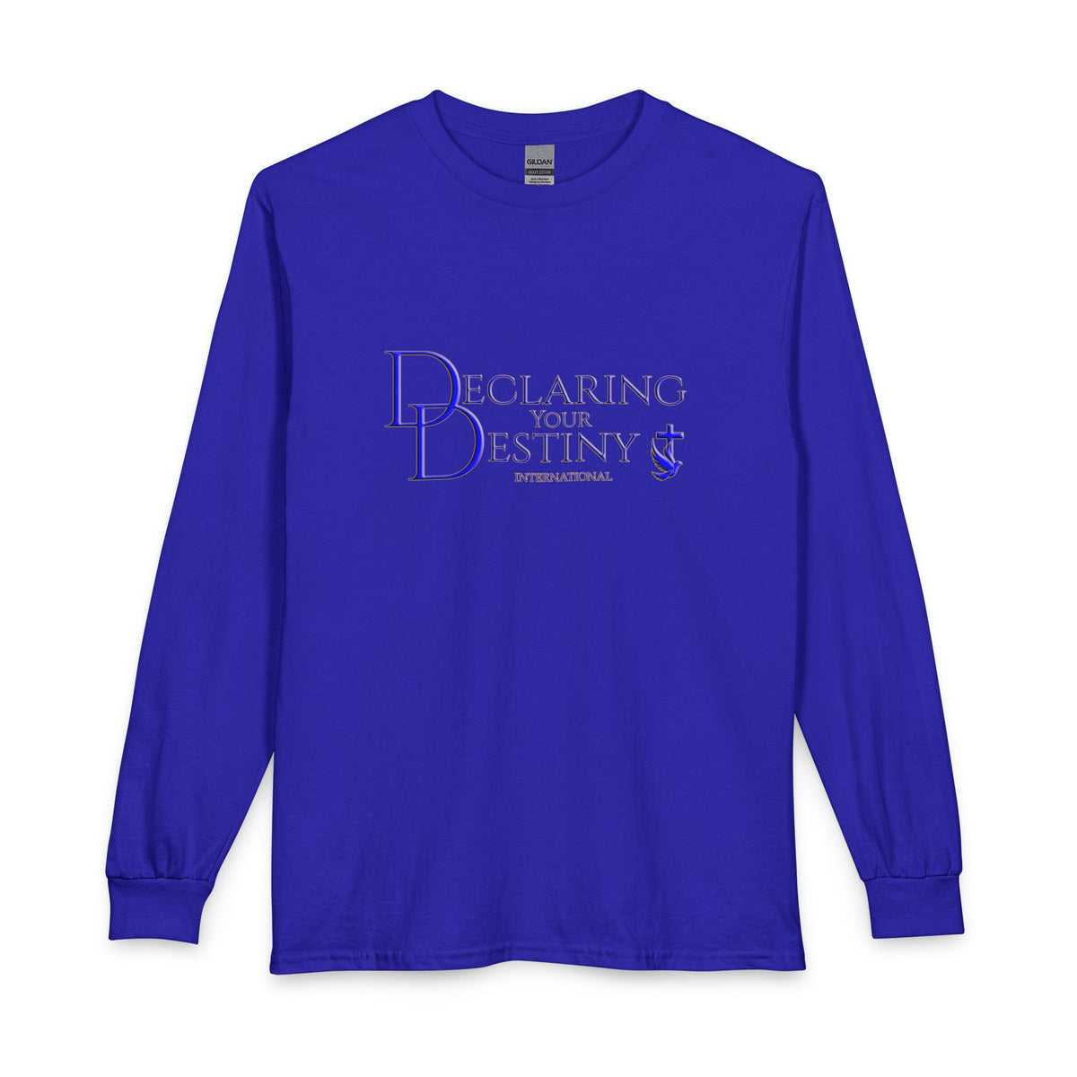 Declaring Your Destiny Blue and Gold logo Long Sleeve Shirt