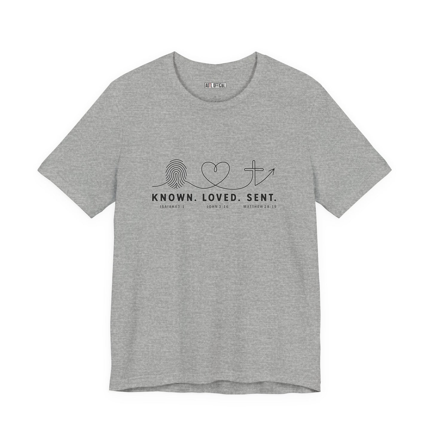 Known. Loved. Sent. Christian T-shirt