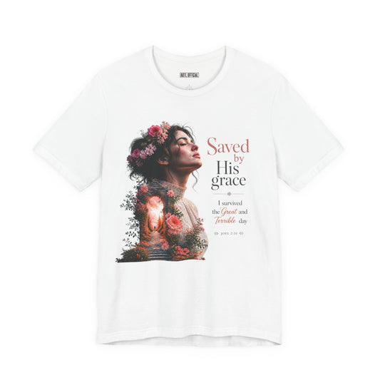 Pathway of Grace – I Survived the Great and Terrible Day (Joel 2:31) Unisex Short Sleeve Tee