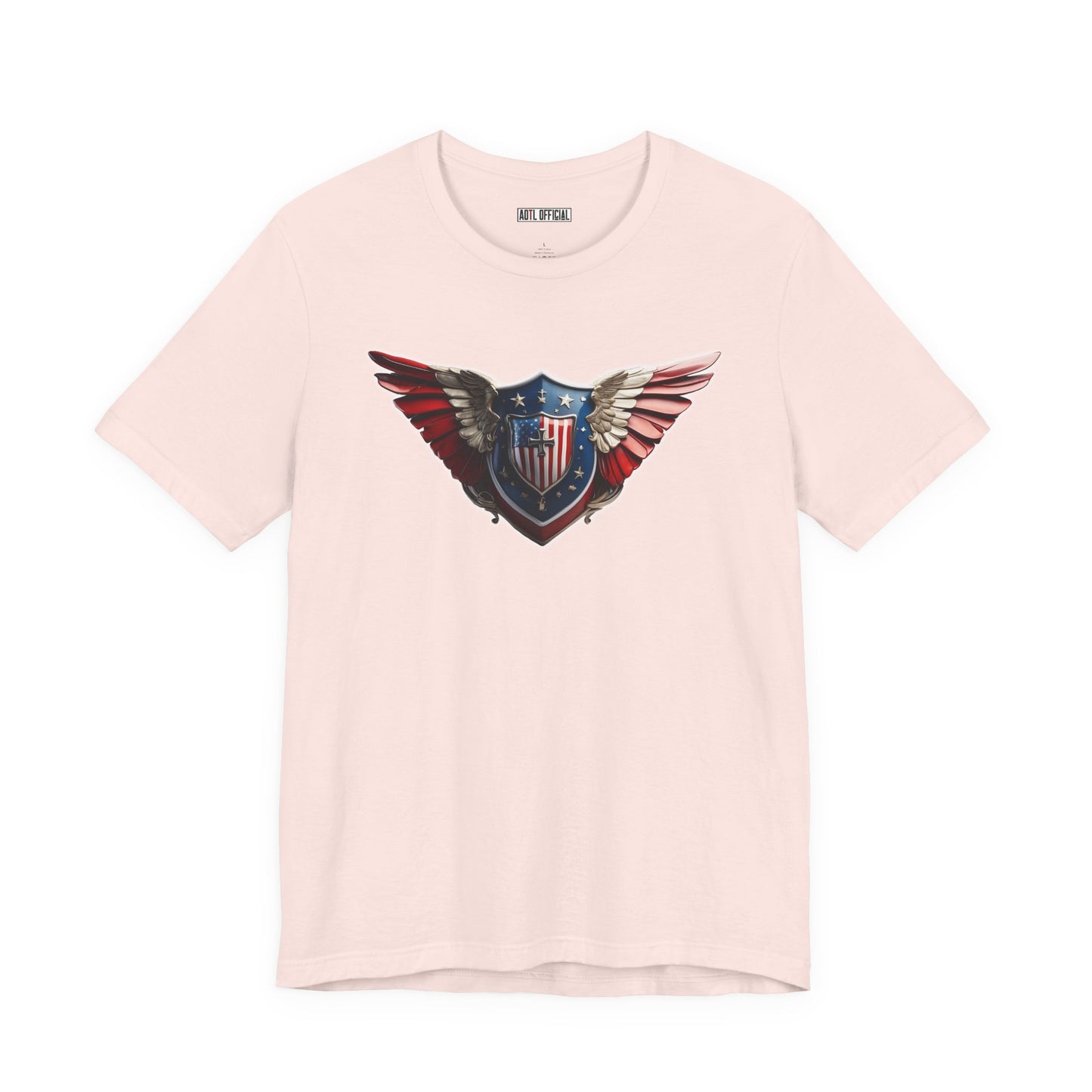 3D Winged Shield Christian Patriotic Unisex Short Sleeve Tee