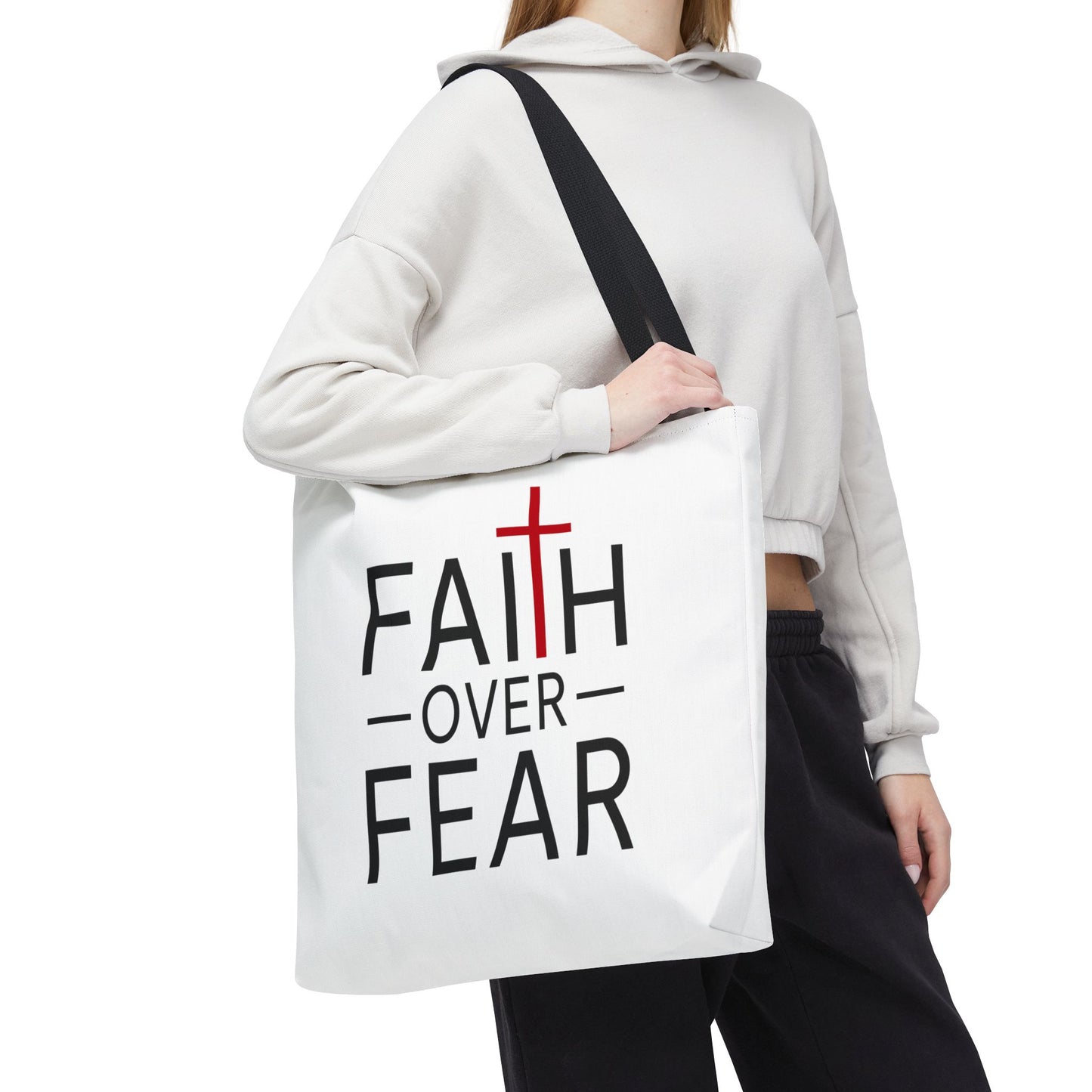 Faith Over Fear/ Team Jesus Christian Tote Bag