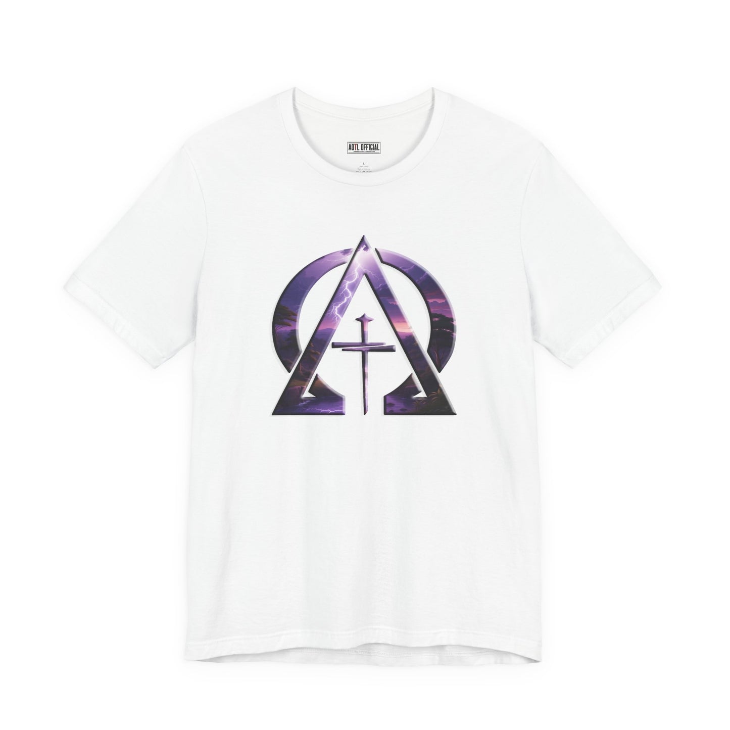 Divine Reign Amidst Nature's Majesty Alpha and Omega Unisex Short Sleeve Tee