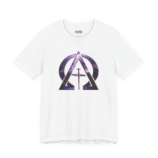 Divine Reign Amidst Nature's Majesty Alpha and Omega Unisex Short Sleeve Tee