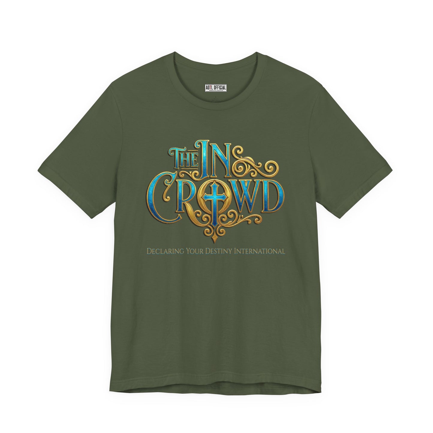 Ornate The In Crowd Blue & Gold  t-shirt