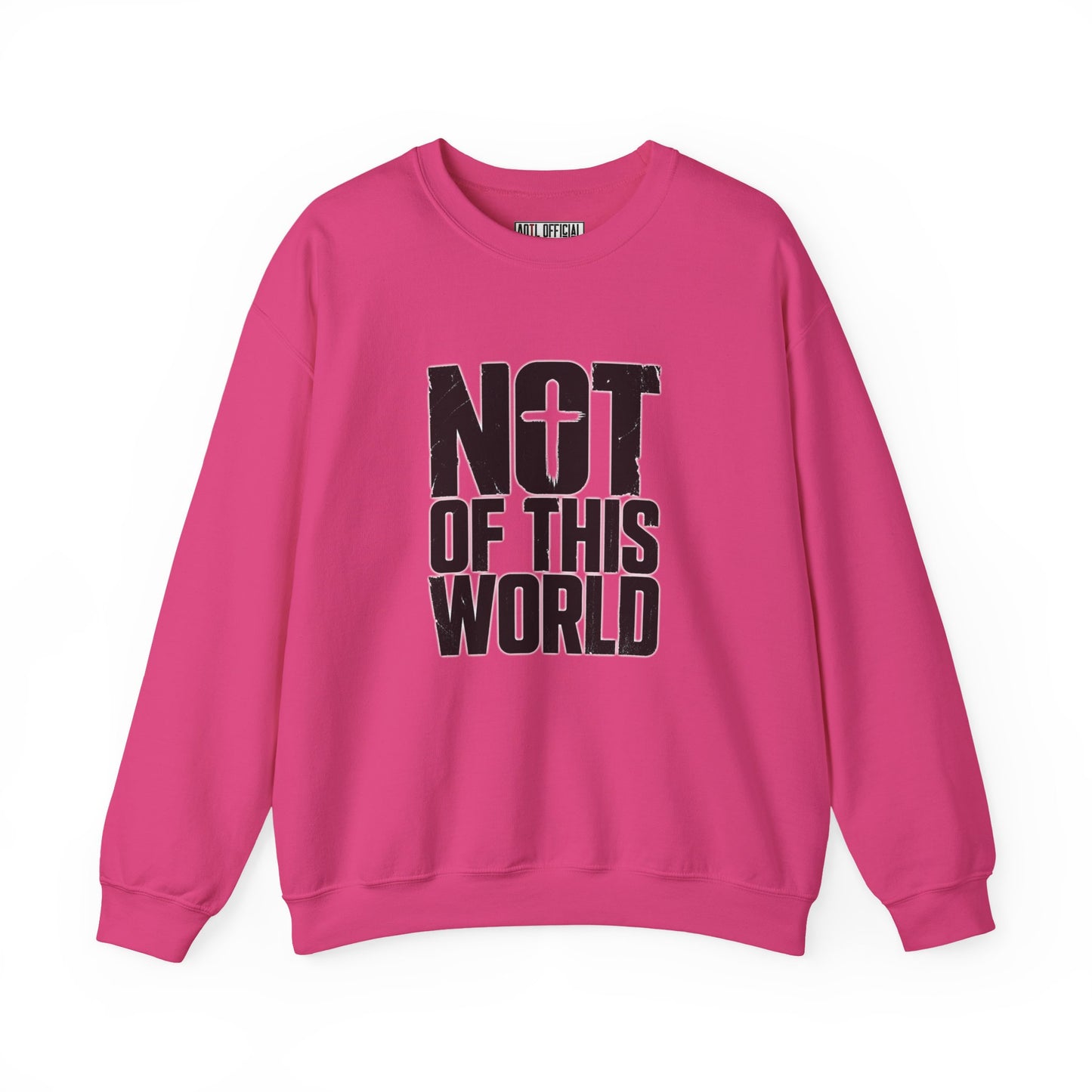Not Of This World Black Text Christian Sweatshirt
