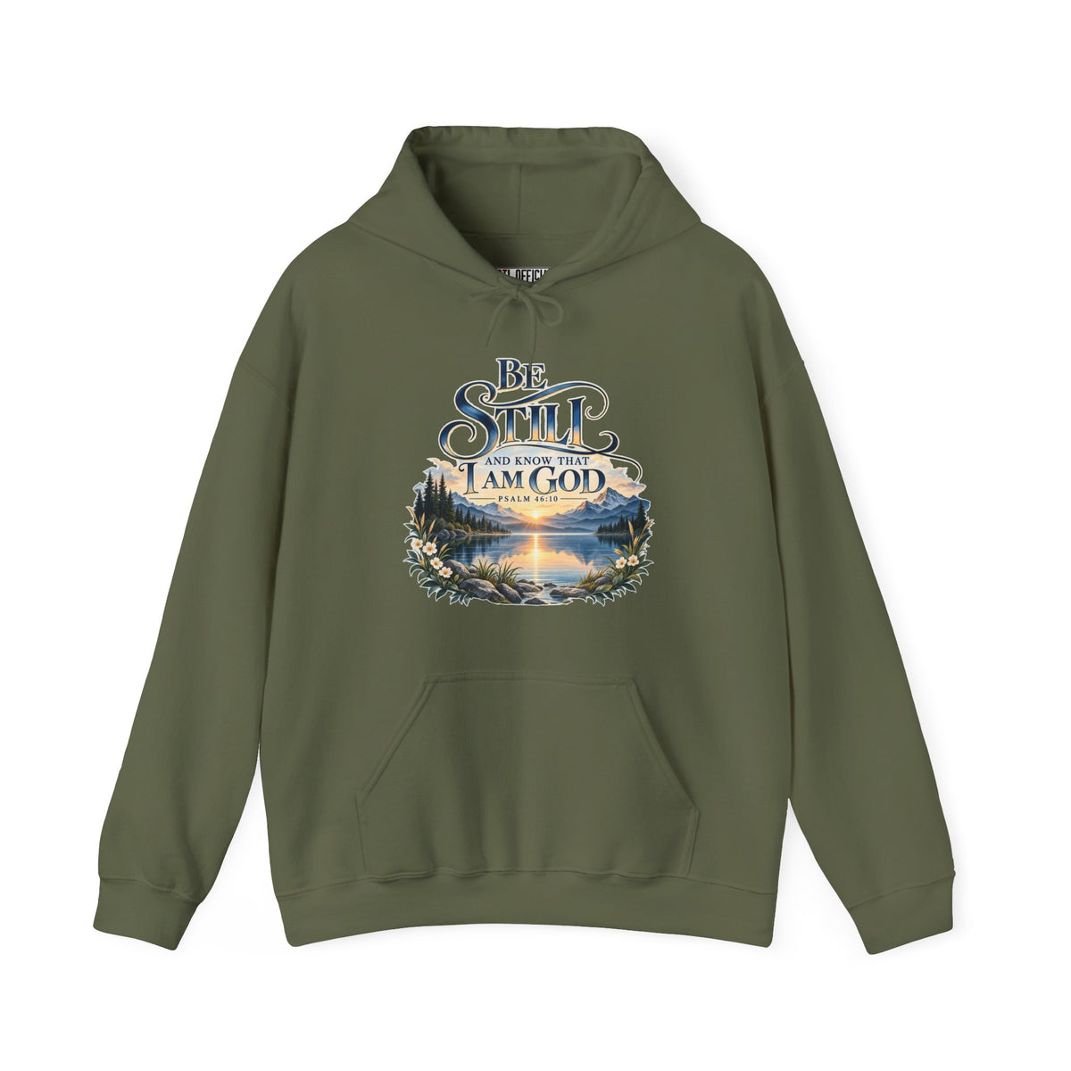 Be Still & Know – Psalm 46:10 Christian Mountain Design Christian Hoodie