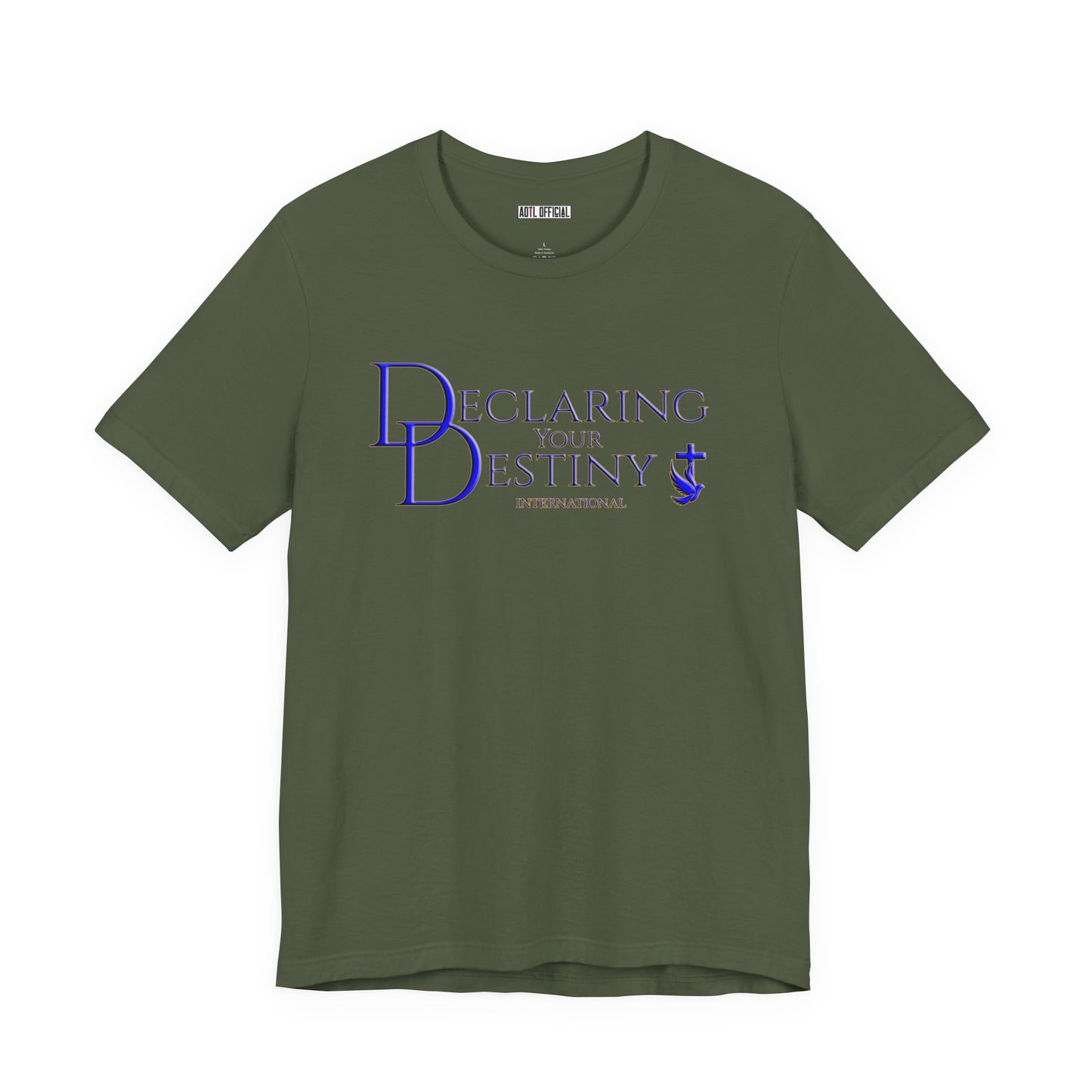 Declaring Your Destiny Blue & Gold logo/Philippians 4:13