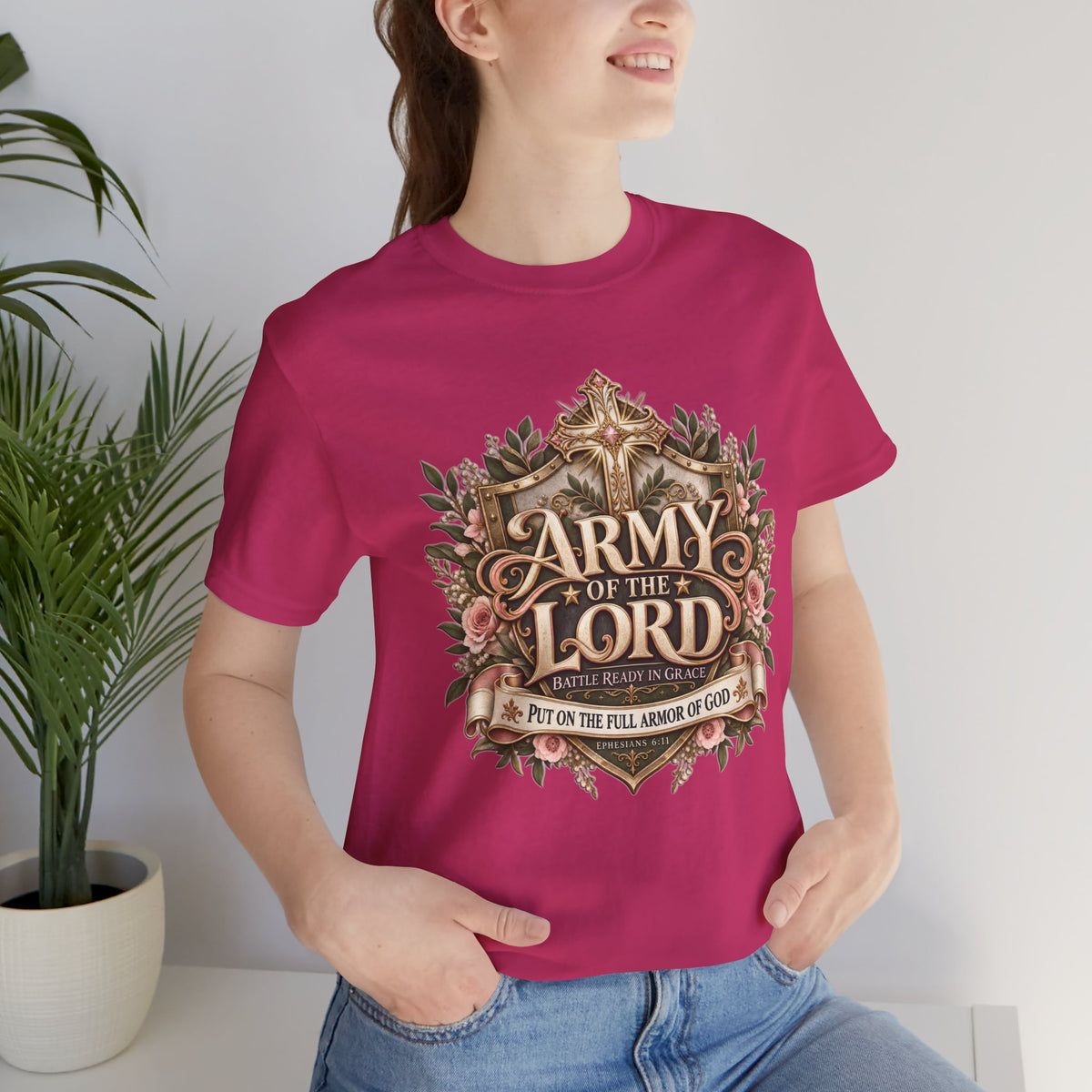 Army of the Lord — Battle Ready in Grace Christian T-shirt
