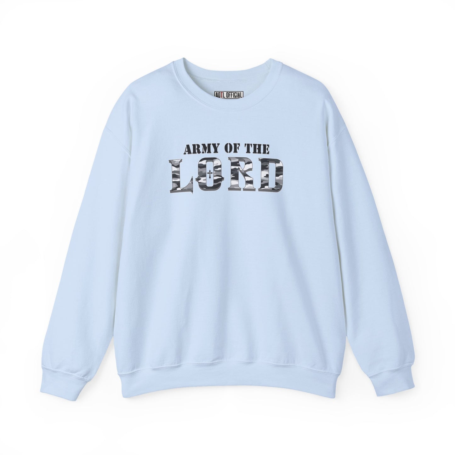 White Camo Army of the Lord Unisex Heavy Blend™ Crewneck Sweatshirt