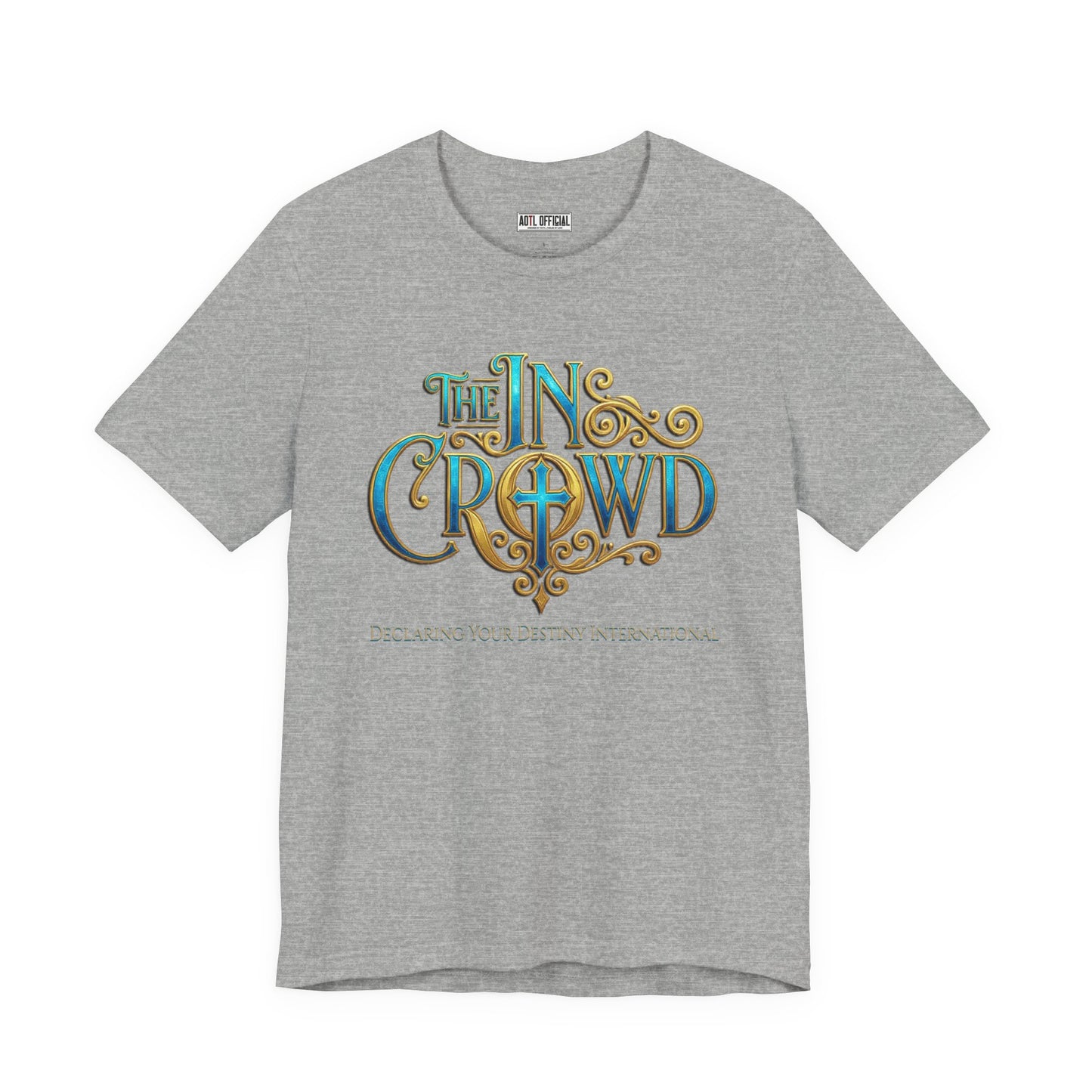 Ornate The In Crowd Blue & Gold  t-shirt