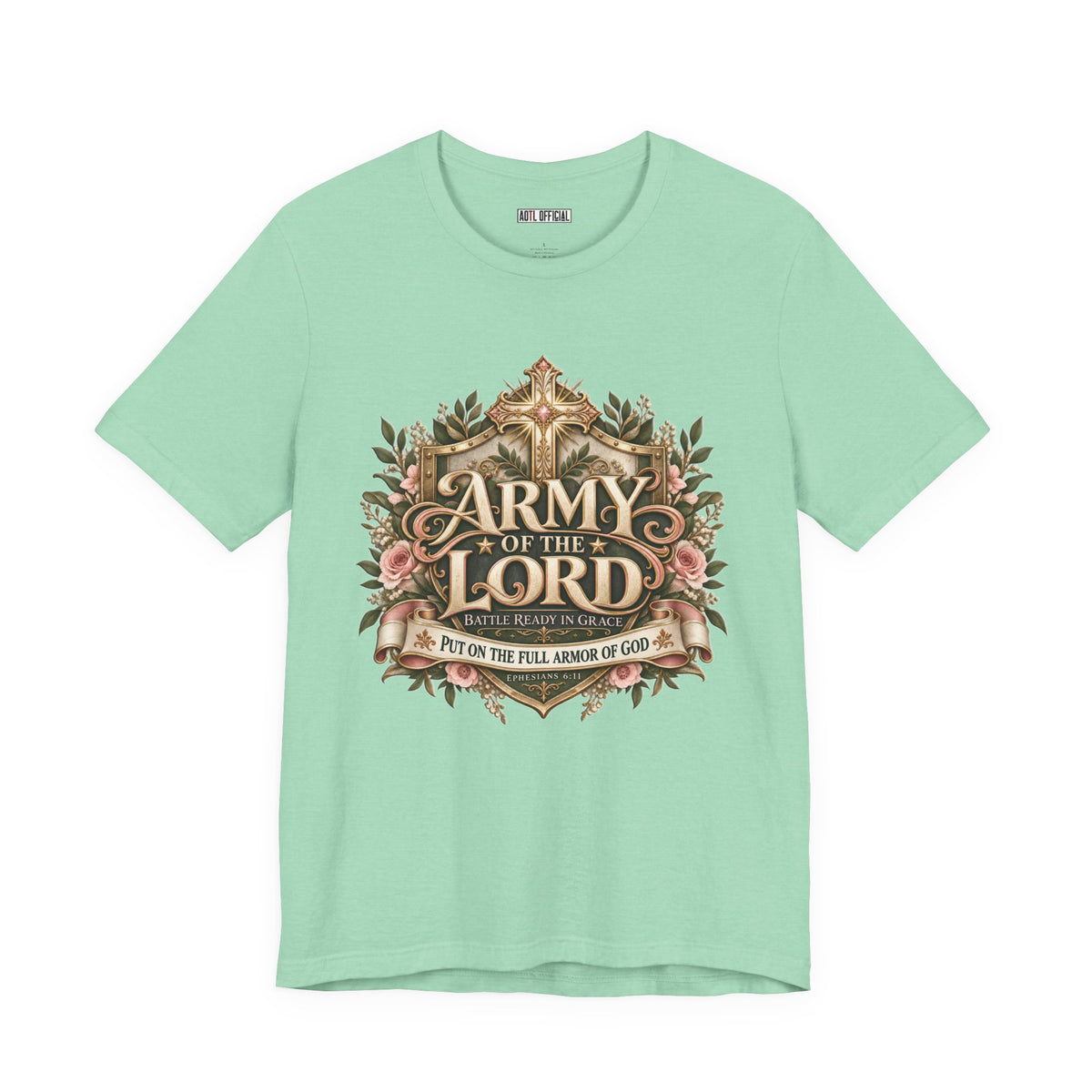 Army of the Lord — Battle Ready in Grace Christian T-shirt