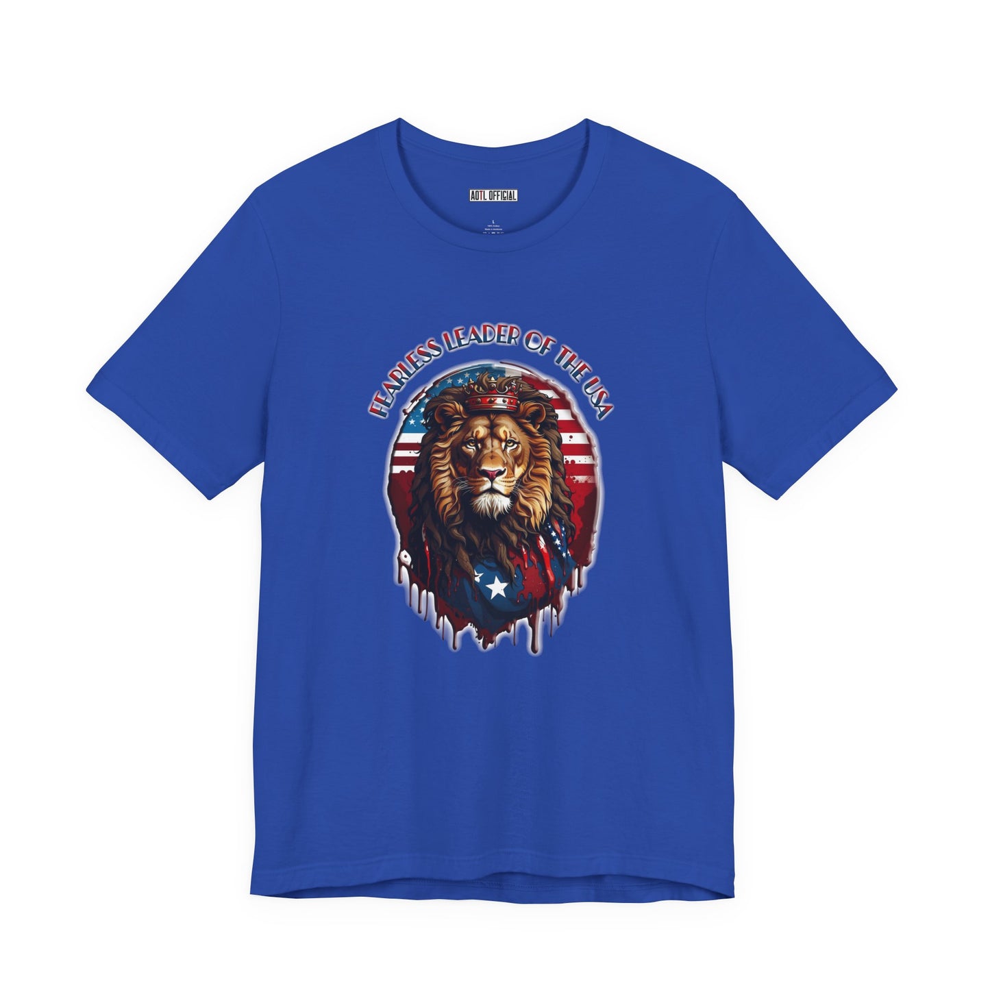 Lion of Judah: Fearless Leader of Faith Patriotic Christian Unisex Short Sleeve Tee