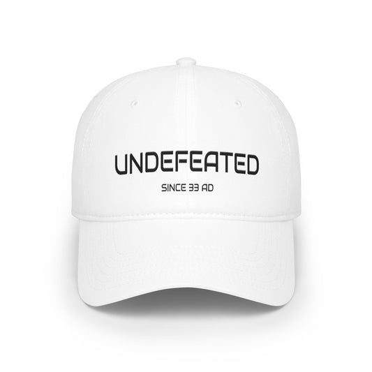 Undefeated Since 33 AD Christian baseball cap faith-inspired design
