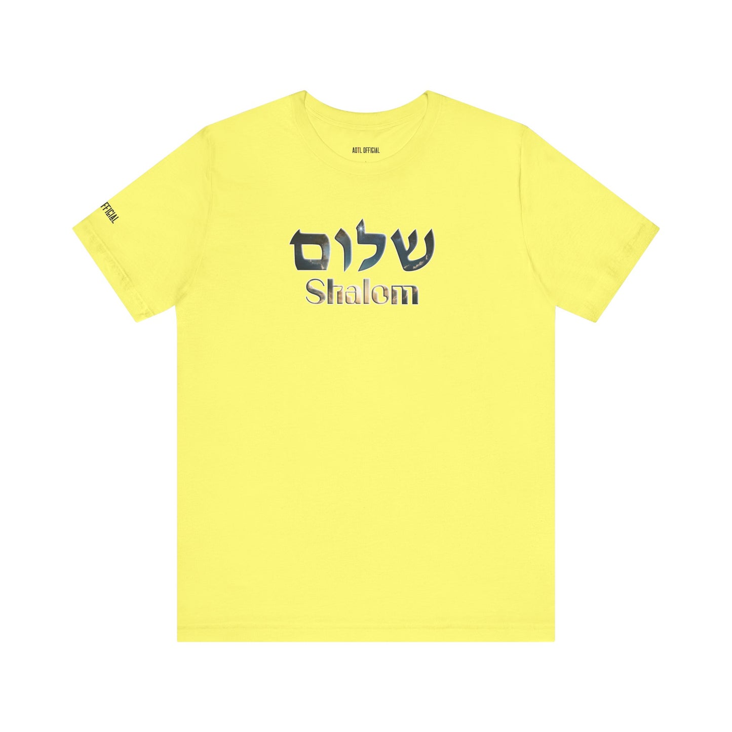 Shalom Unisex Jersey Tee, Stylish Graphic T-Shirt, Casual Wear, Gift for Friends, Spiritual Apparel, Everyday Comfort