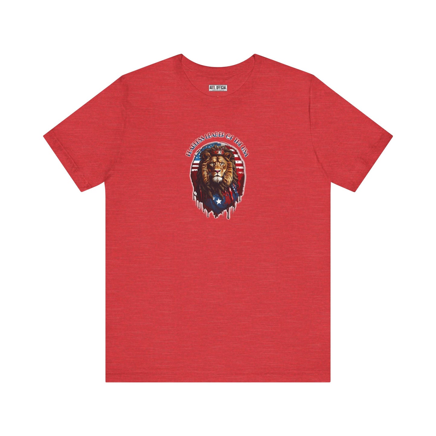 Lion of Judah: Fearless Leader of Faith Patriotic Christian Unisex Short Sleeve Tee