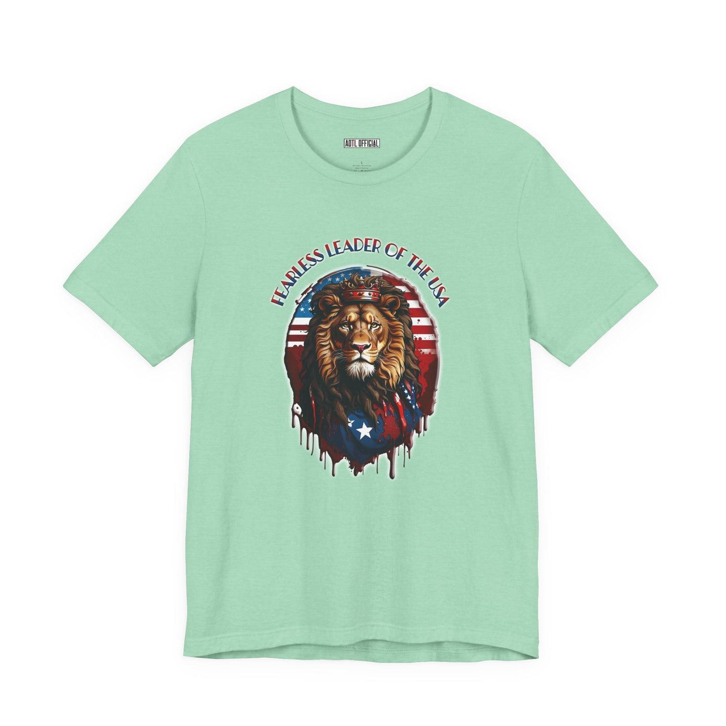 Lion of Judah: Fearless Leader of Faith Patriotic Christian Unisex Short Sleeve Tee