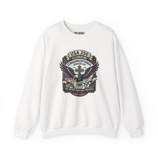250 year Anniversary One Nation Under God V2 Christian Sweatshirt