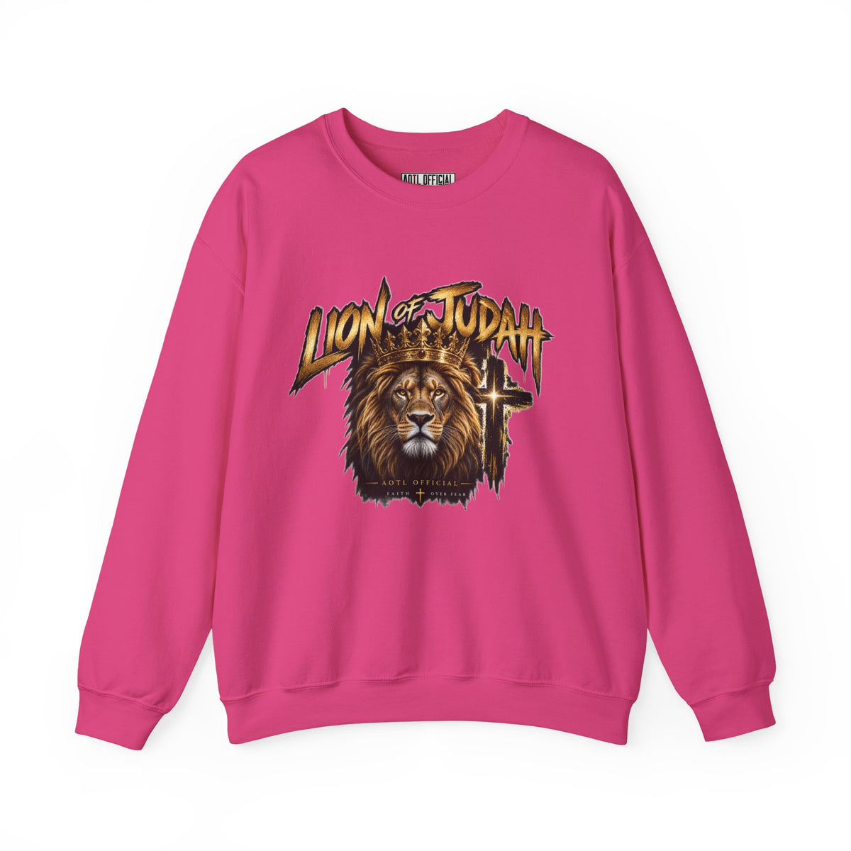 Lion of Judah — Faith Over Fear Christian Sweatshirt