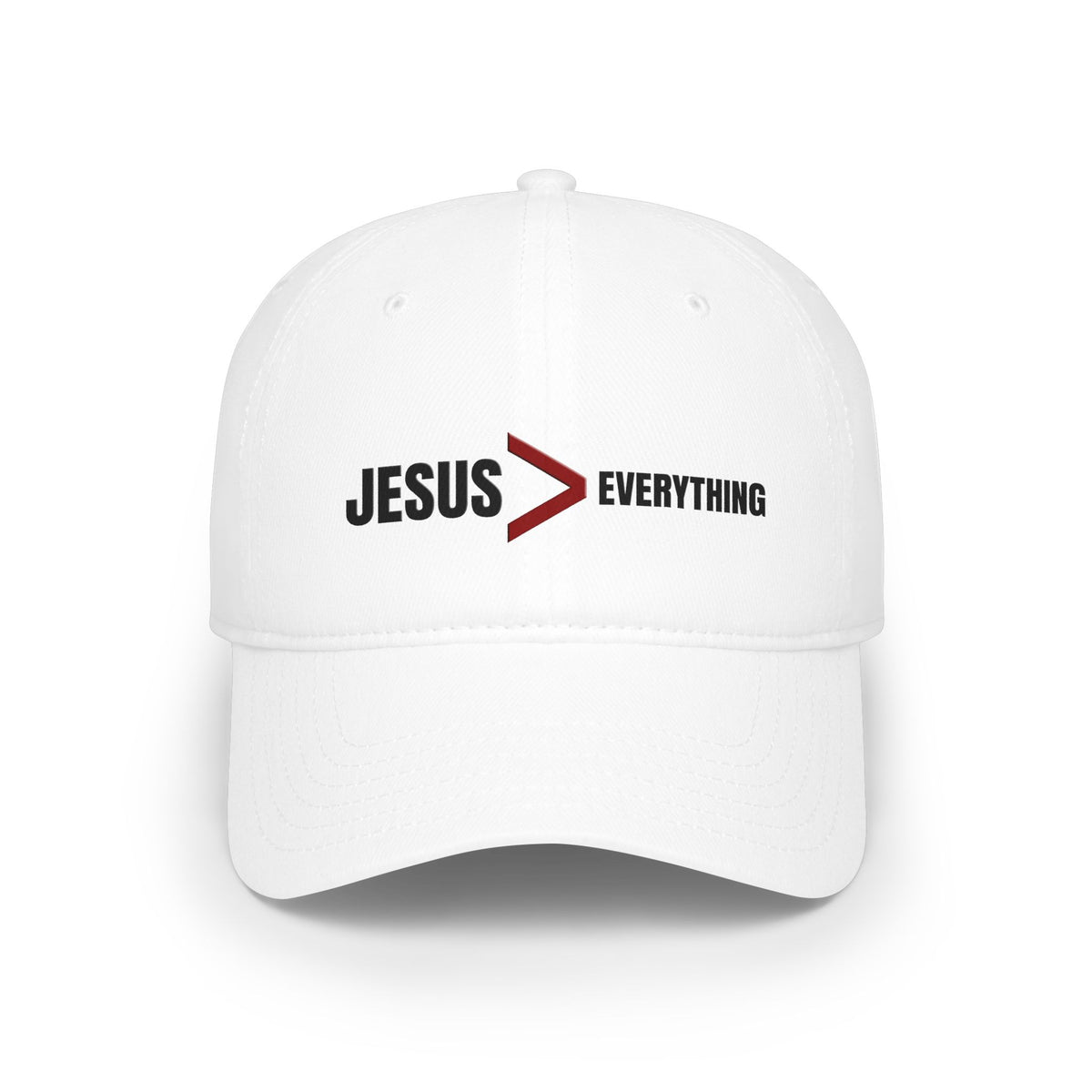Jesus > Everything Christian baseball cap faith-inspired design
