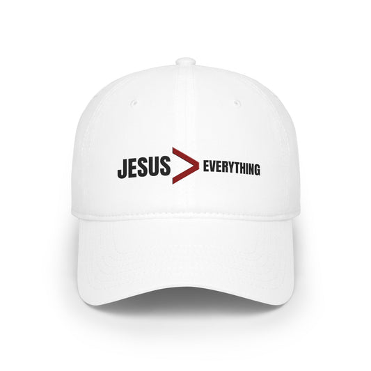 Jesus > Everything Christian baseball cap faith-inspired design
