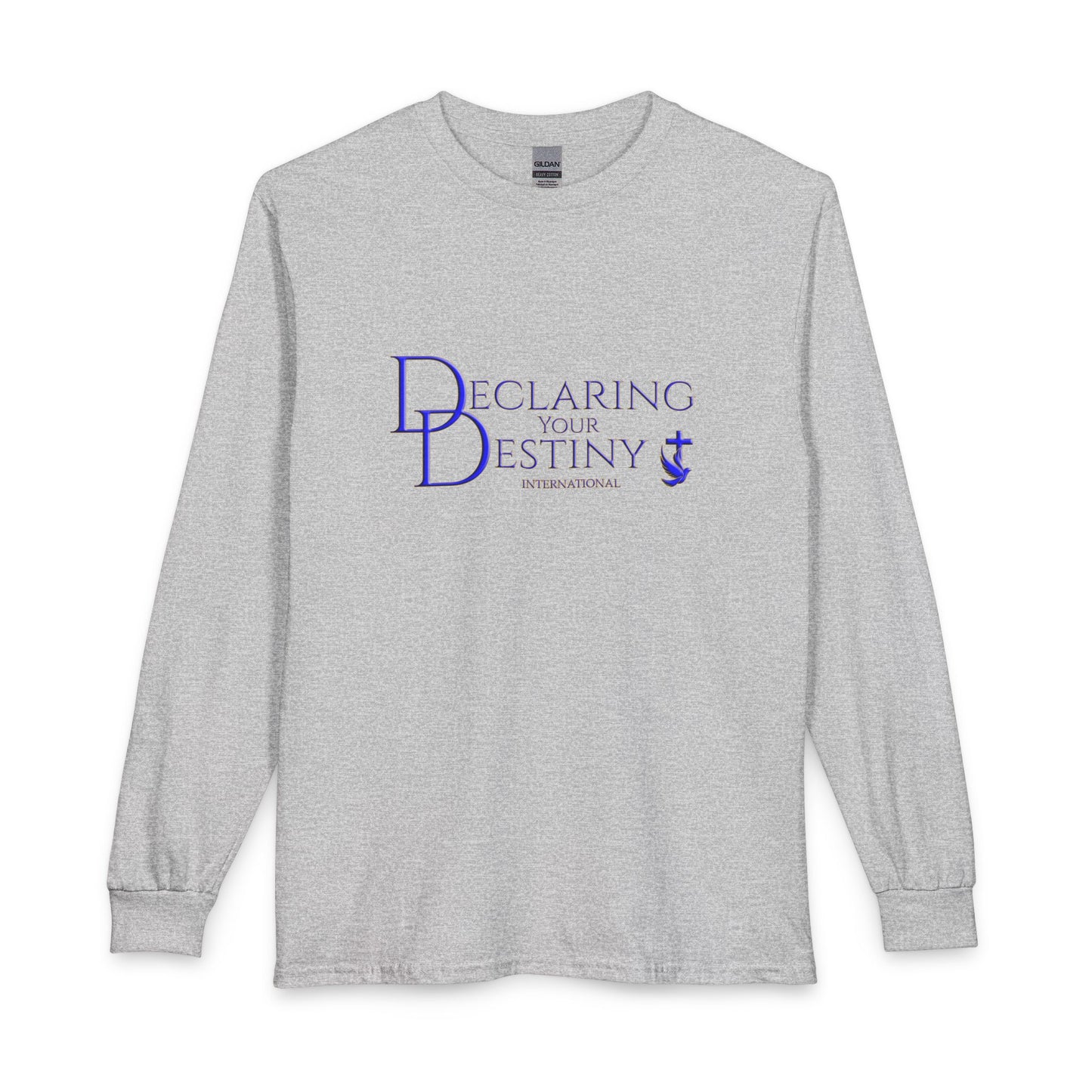 Declaring Your Destiny Blue and Gold logo Long Sleeve Shirt