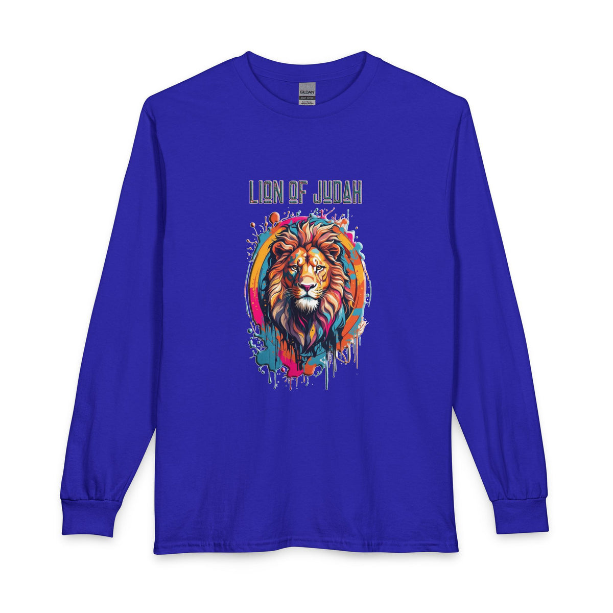 Lion Of Judah Graffiti Drip Christian Long Sleeve Shirt