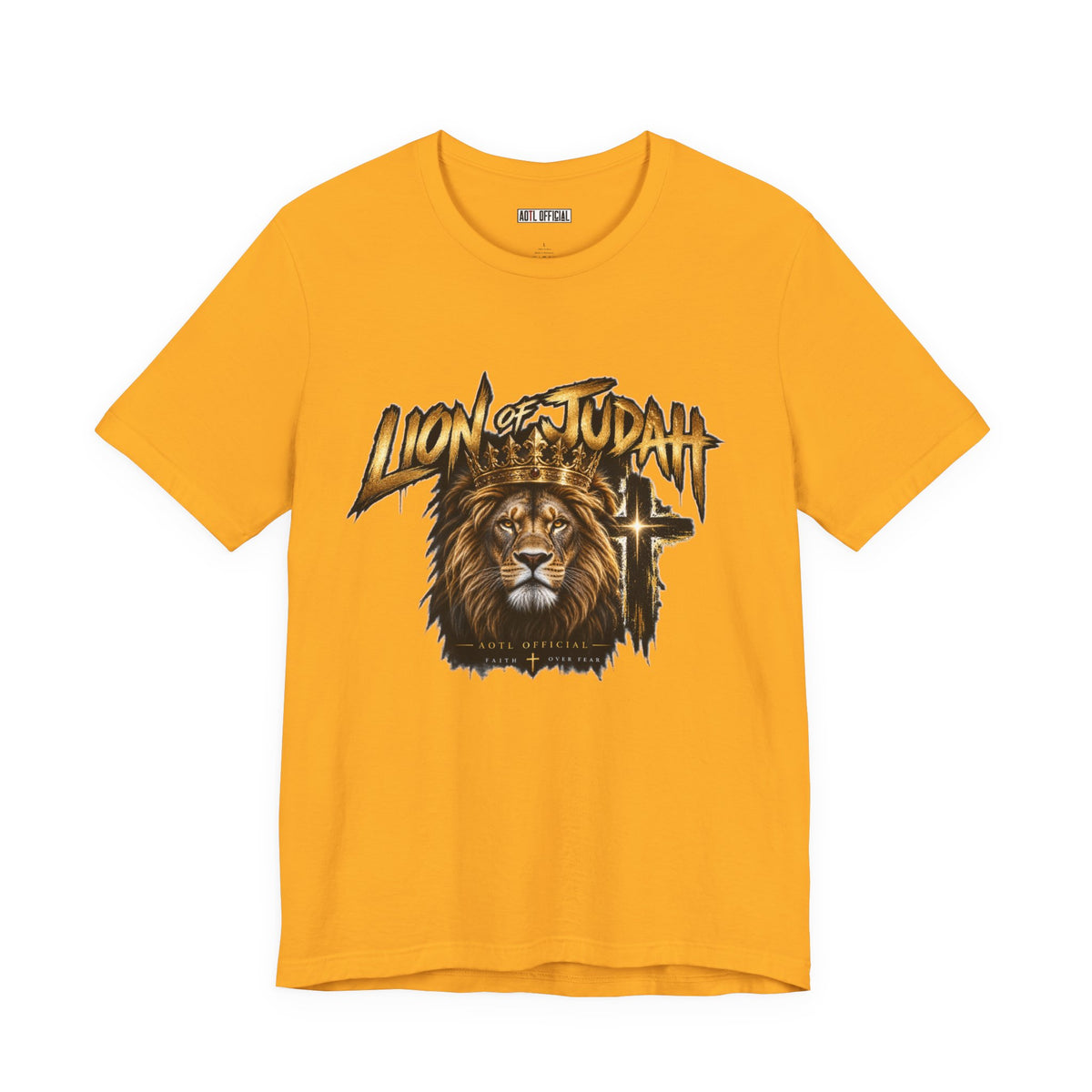 Lion of Judah — Faith Over Fear Christian T-shirt