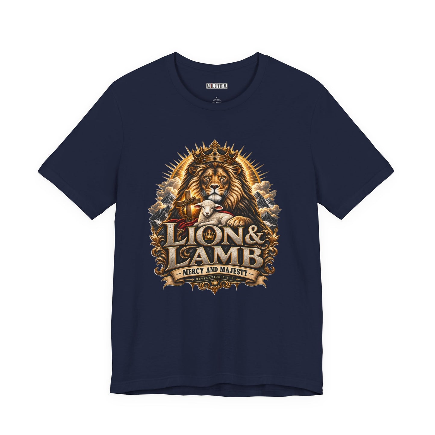 Lion & Lamb – Mercy and Majesty Christian T-shirt