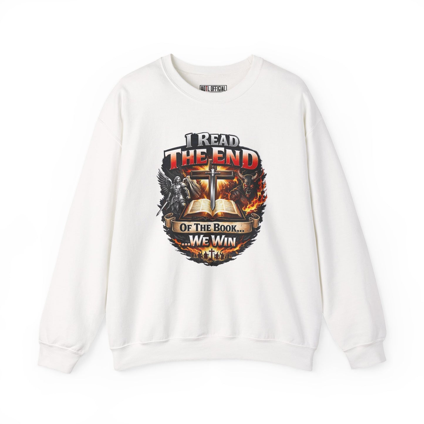 I Read the End of the Book, We Win Heavy Blend™ Crewneck Sweatshirt