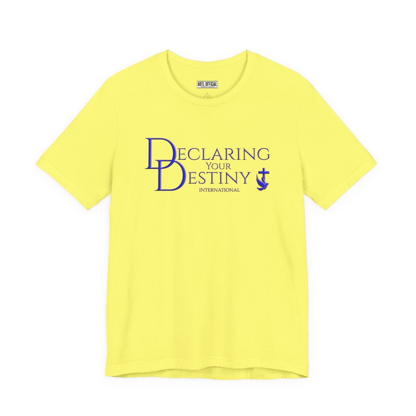 Declaring Your Destiny Blue and Gold logo t-shirt