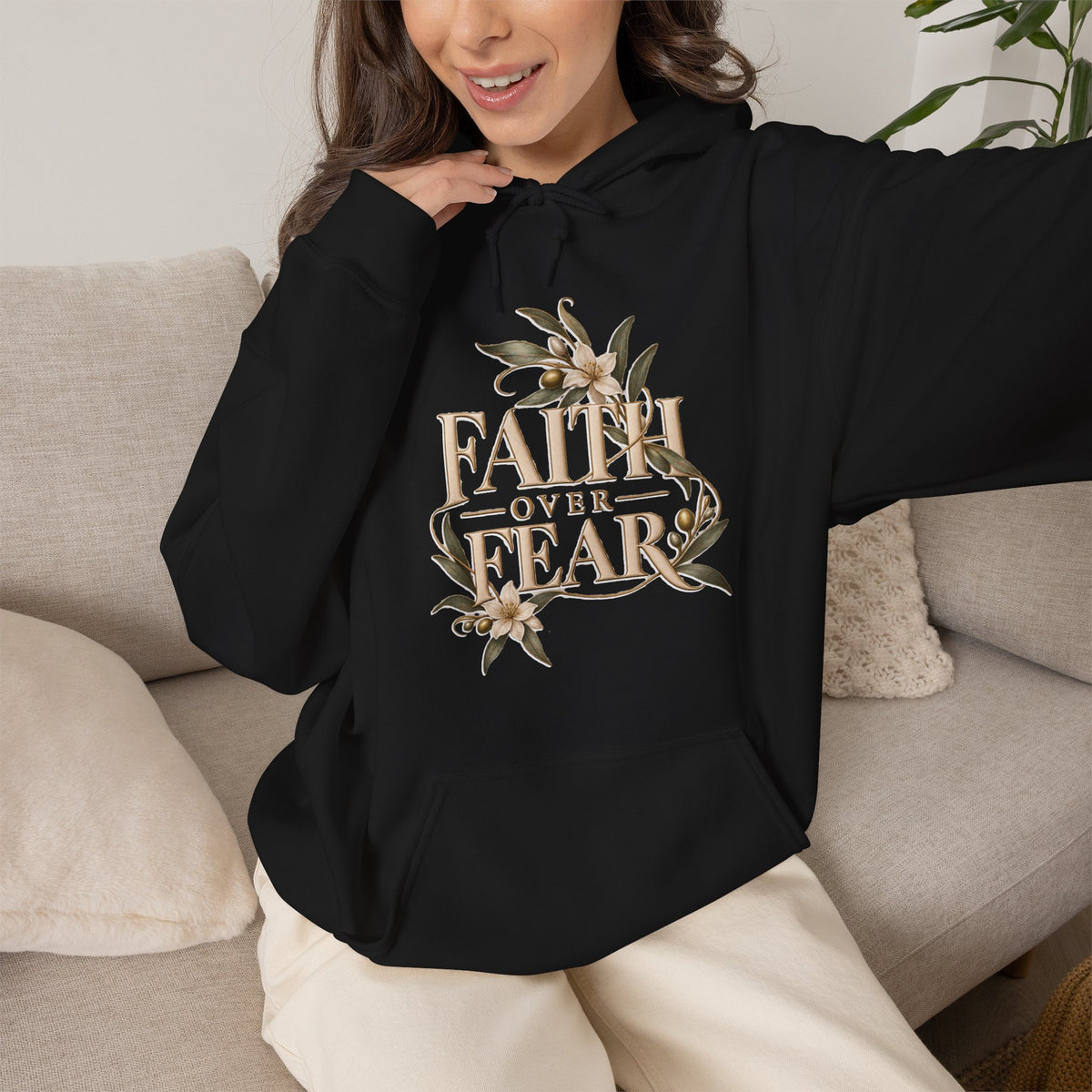 Faith Over Fear Christian Hoodie