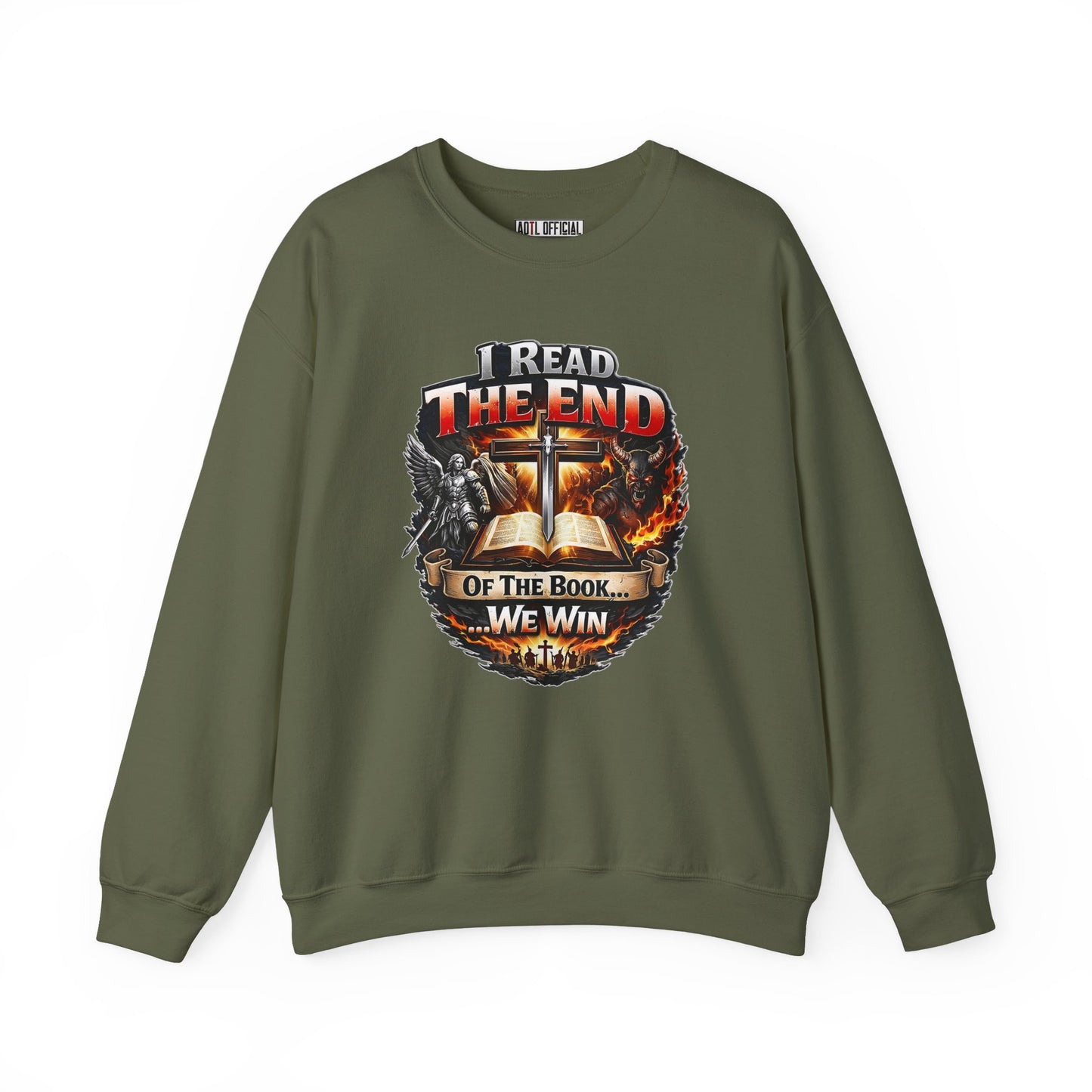 I Read the End of the Book, We Win Heavy Blend™ Crewneck Sweatshirt