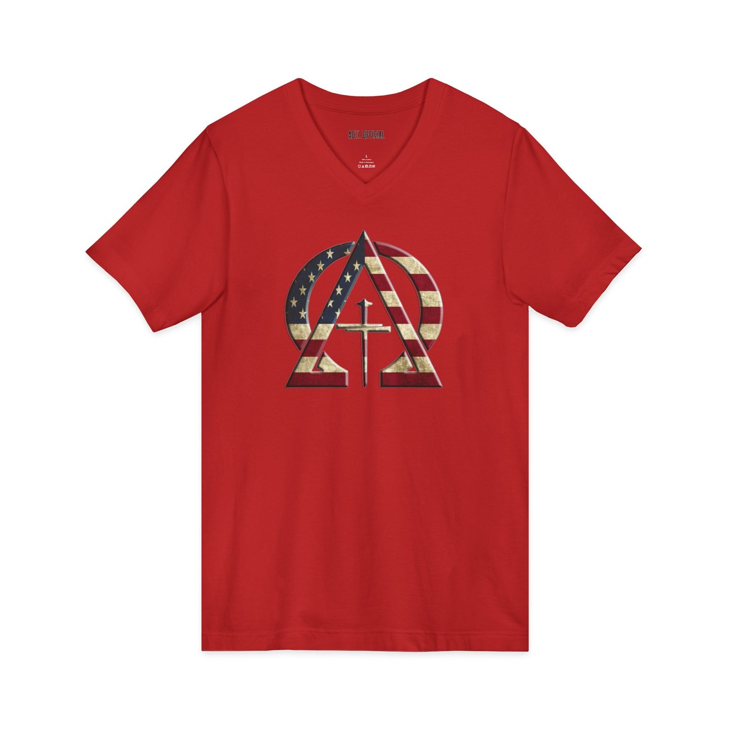 Alpha & Omega Vintage USA  V-Neck Tee