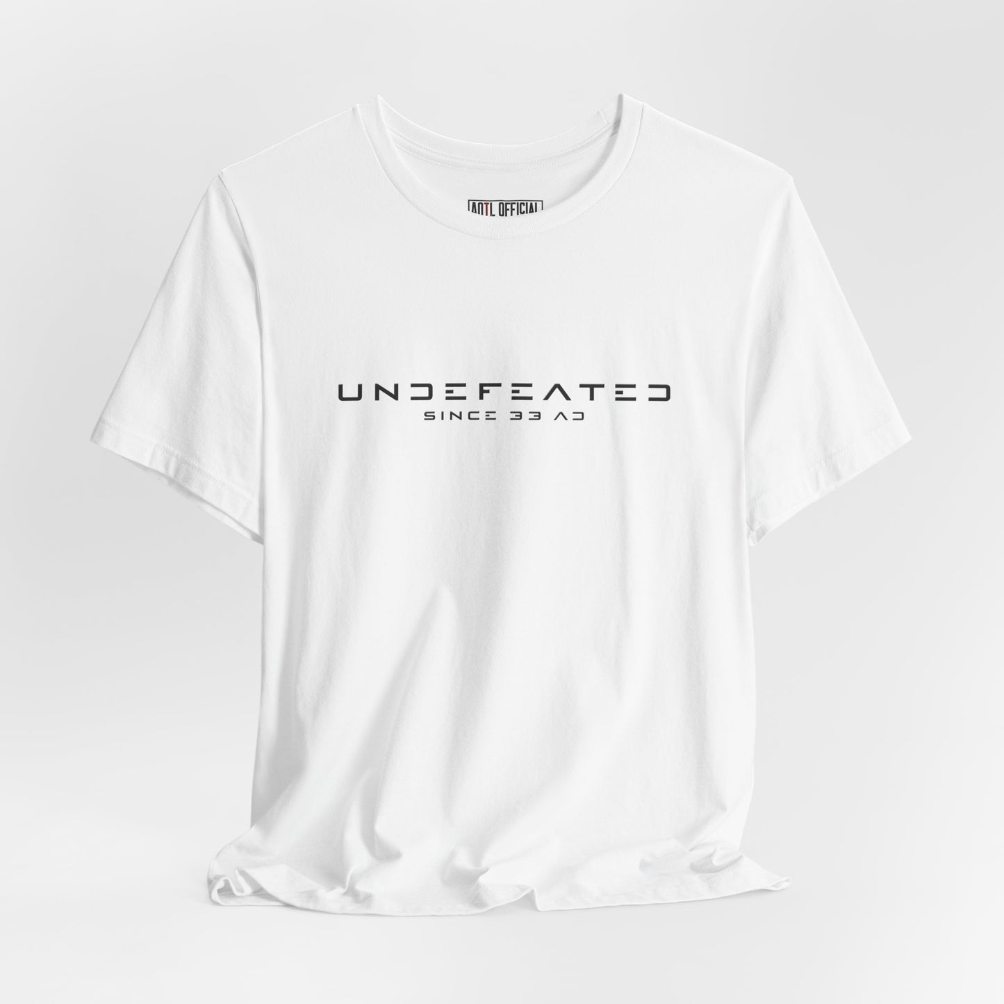Undefeated Since 33 AD Modern Script Christian T-Shirt