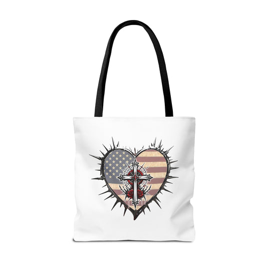 Declaring Your Destiny USA logo/ Sacrificial Freedom Christian Tote bag