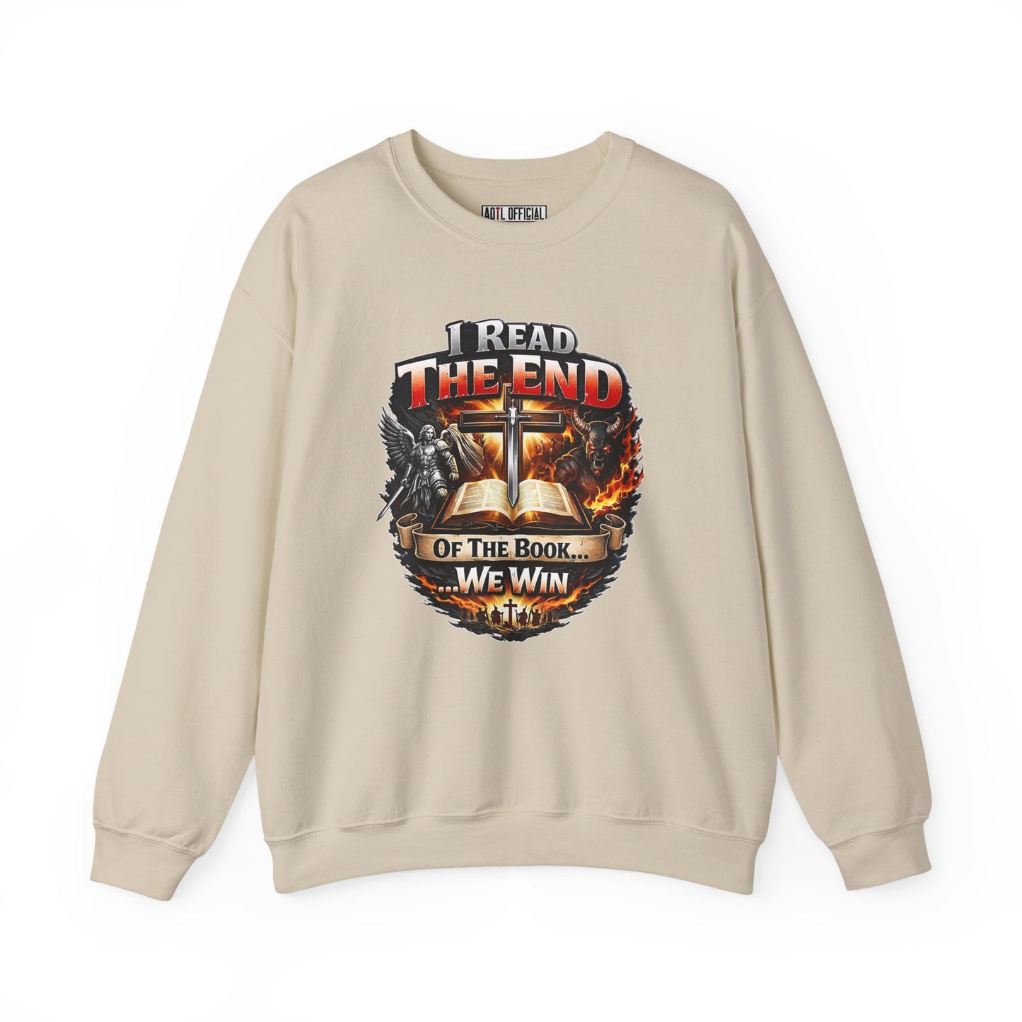 I Read the End of the Book, We Win Heavy Blend™ Crewneck Sweatshirt