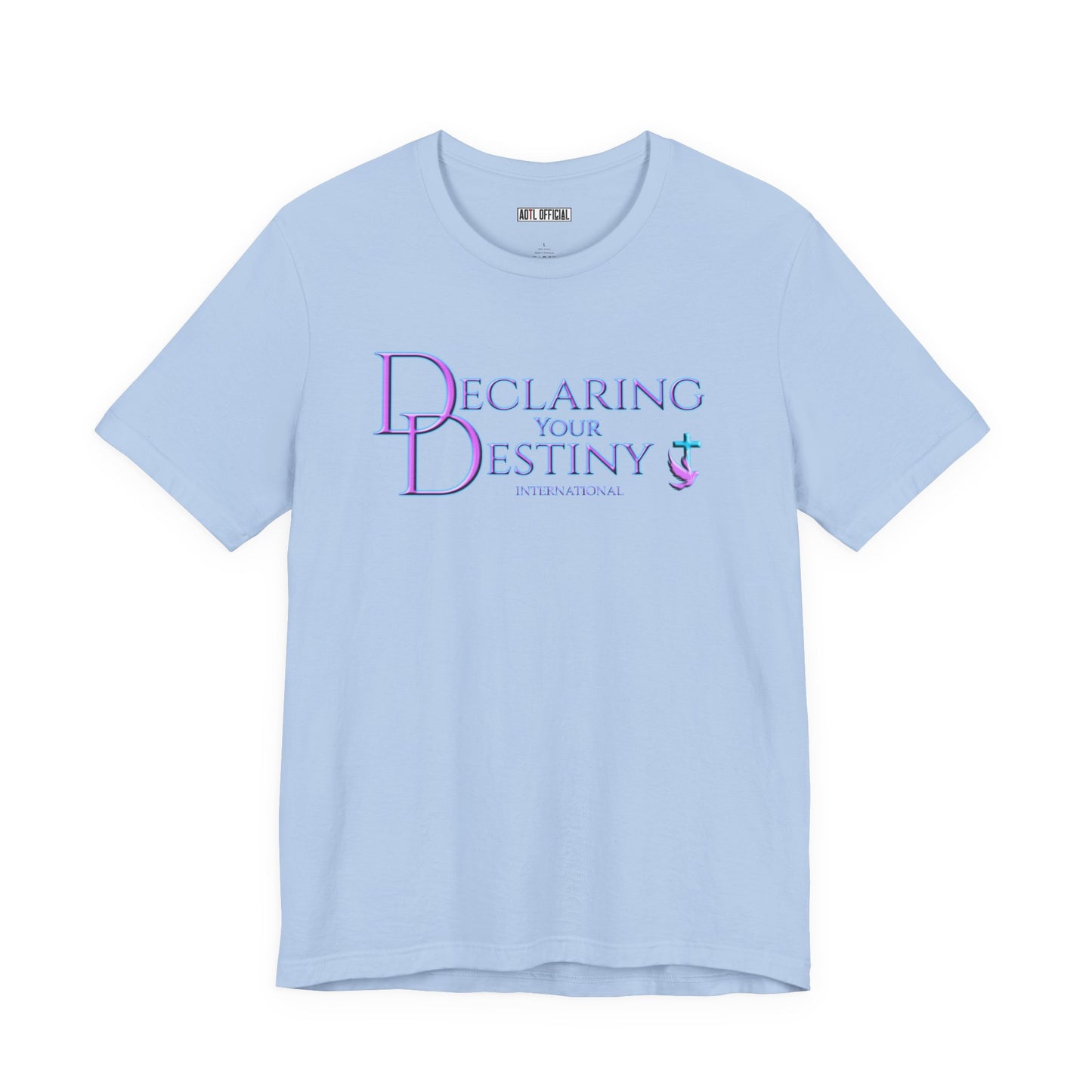 Declaring Your Destiny Lilac & Teal logo t-shirt