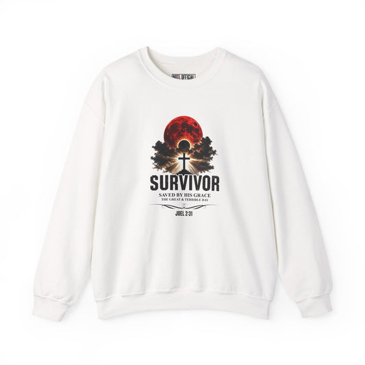Survivor - Saved by His Grace (Joel 2:31) Christian Sweatshirt