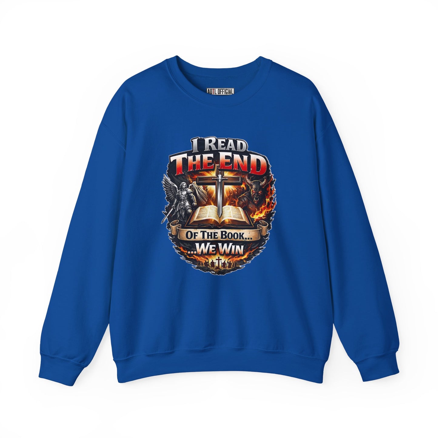 I Read the End of the Book, We Win Heavy Blend™ Crewneck Sweatshirt