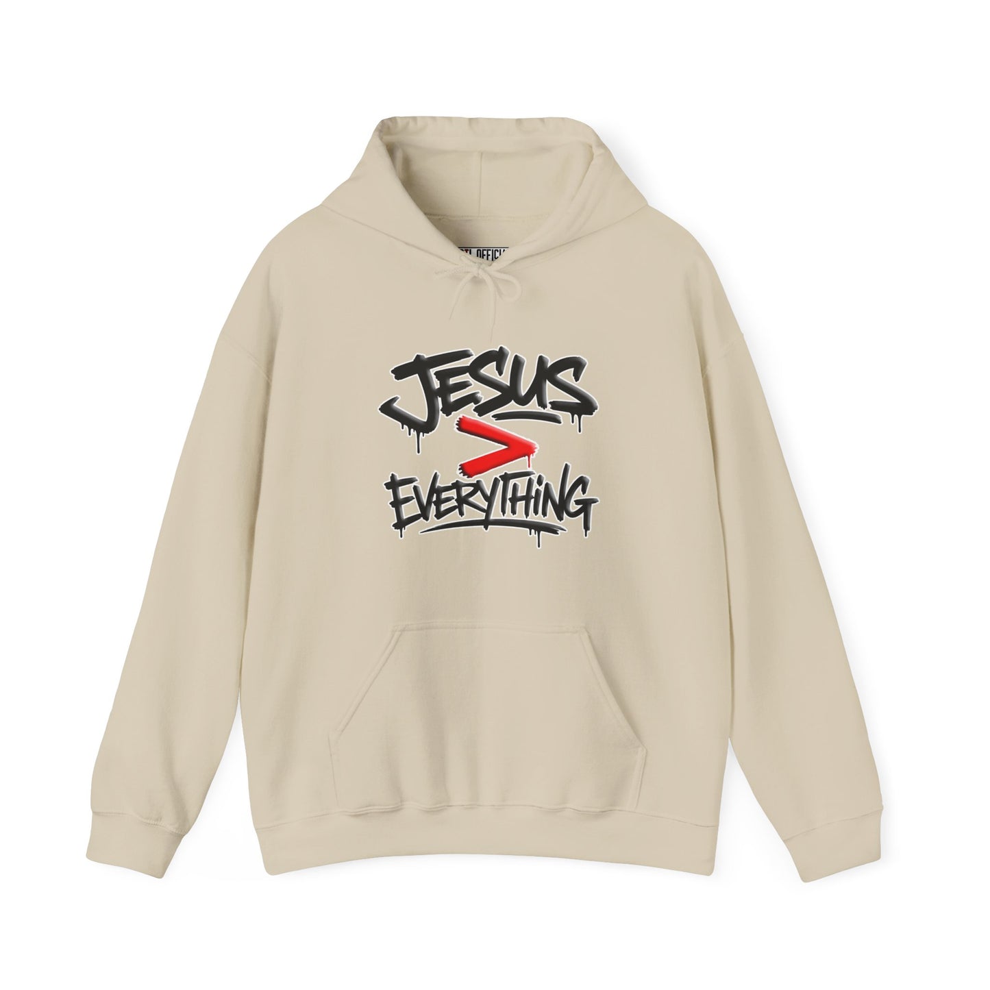 Jesus > Everything Graffiti Christian Hoodie
