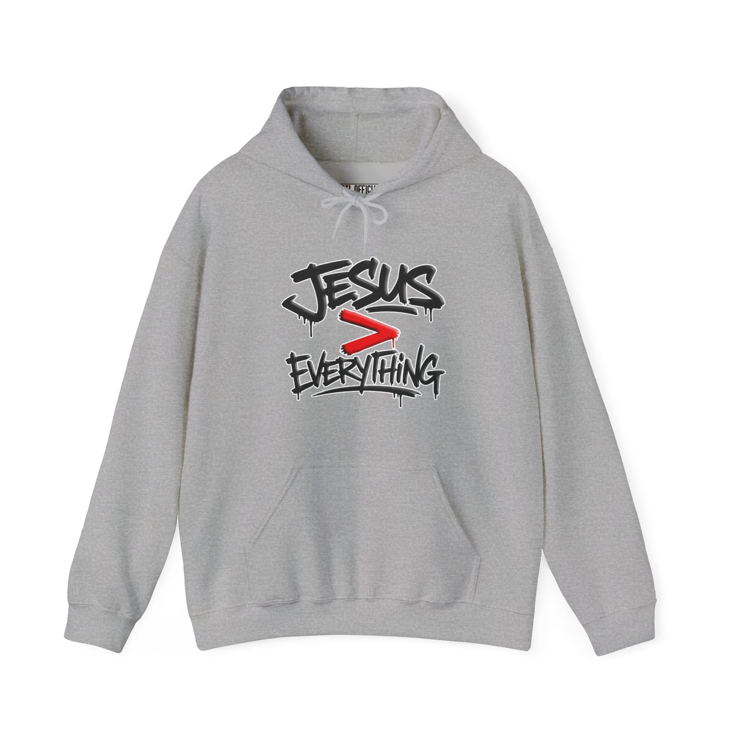 Jesus > Everything Graffiti Christian Hoodie