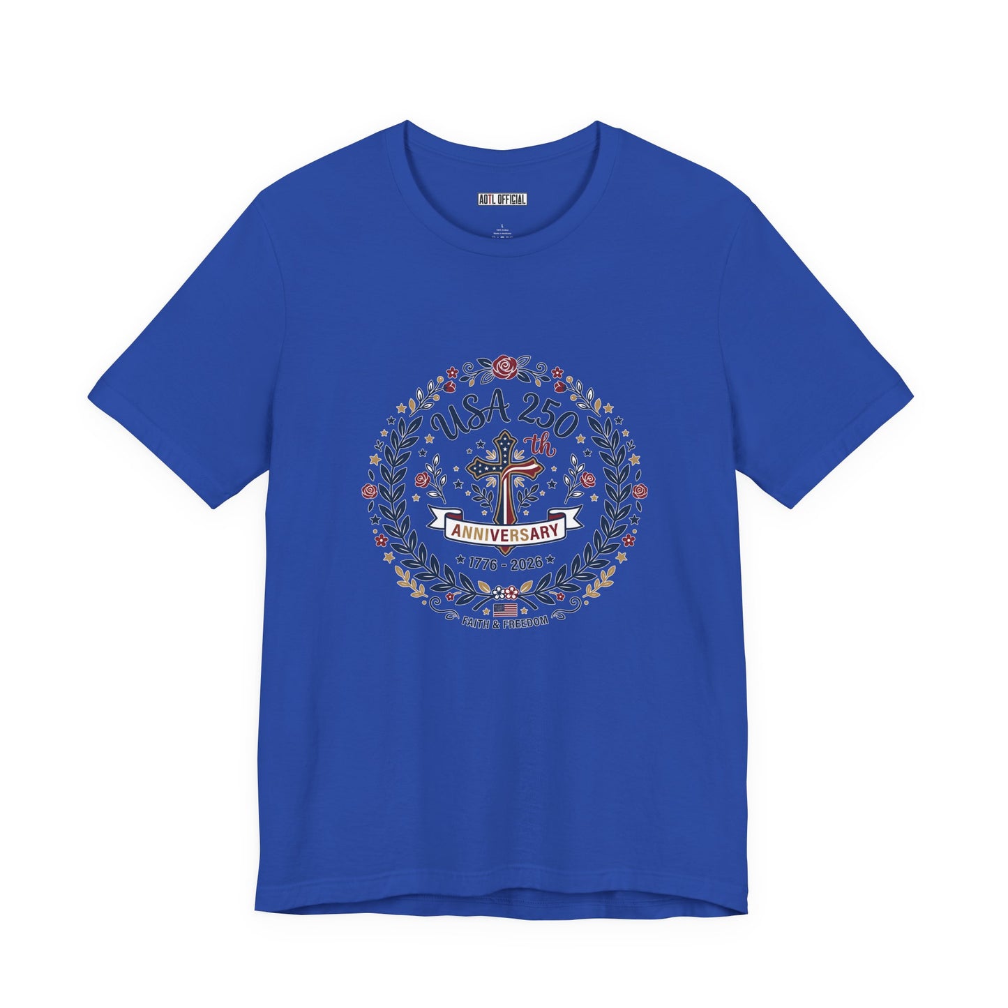 Ladies USA 250th Anniversary Classic Unisex Short Sleeve Tee