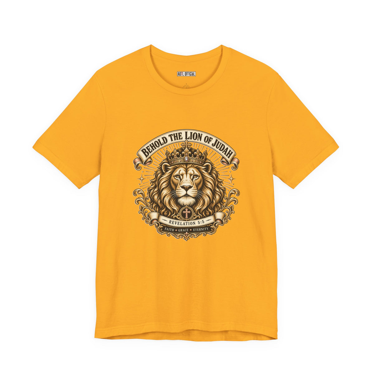 Behold the Lion of Judah — Revelation 5:5 Christian T-shirt