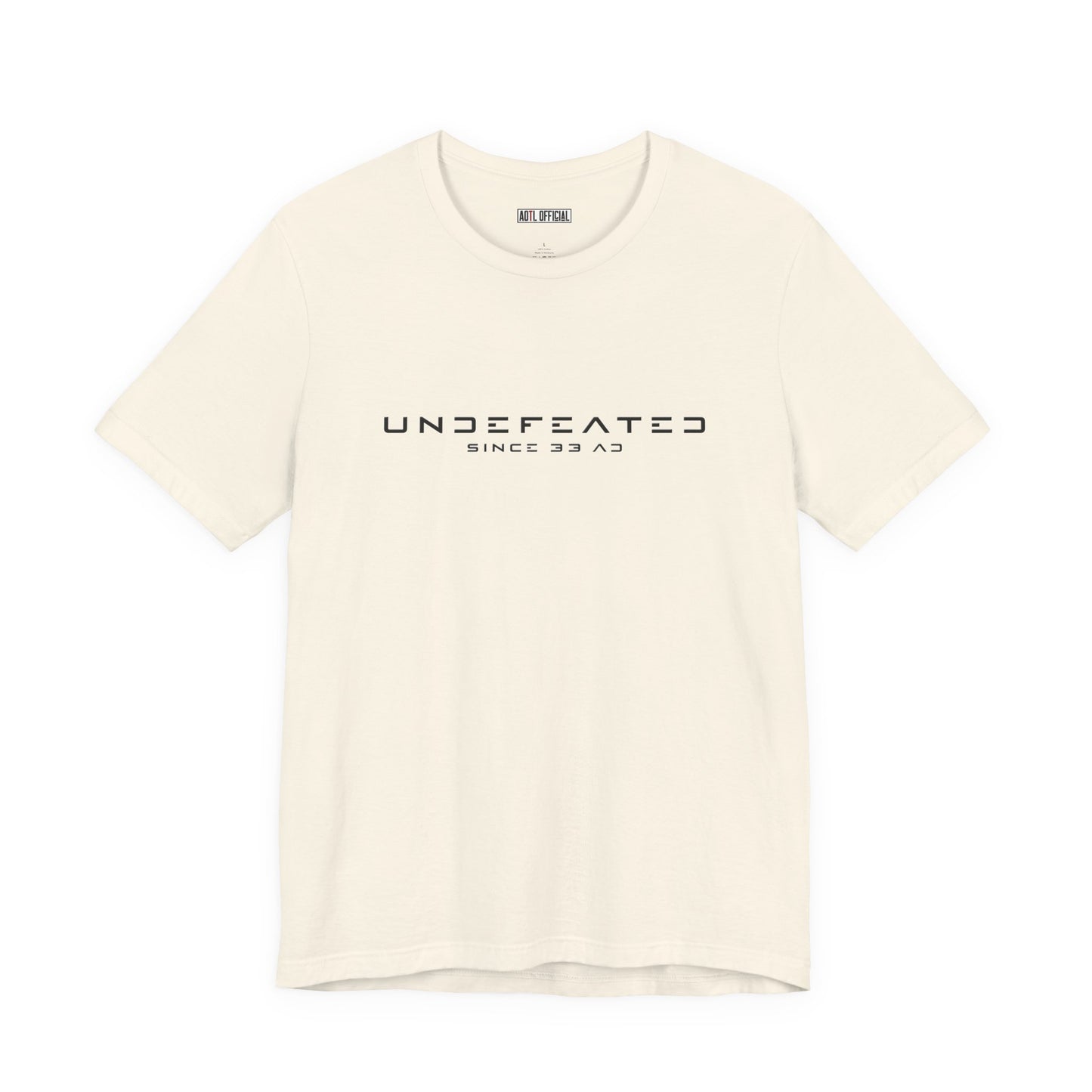 Undefeated Since 33 AD Modern Script Christian T-Shirt